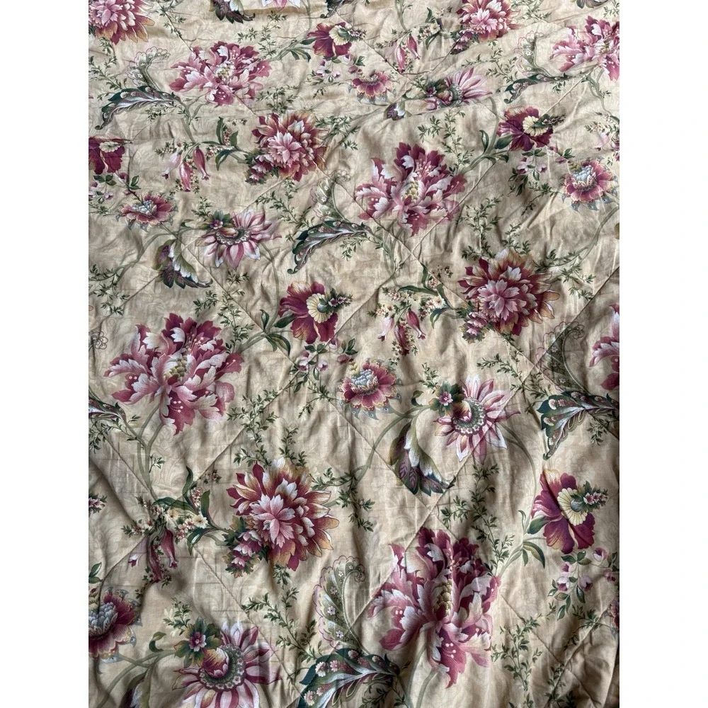 Waverly Imperial Dress Queen Comforter Bedskirt Sham 100% Cotton Antique Design